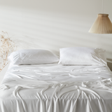 Cloud | Signature Sateen Pillowcase Set Made With 100% Organic Bamboo #Color_cloud