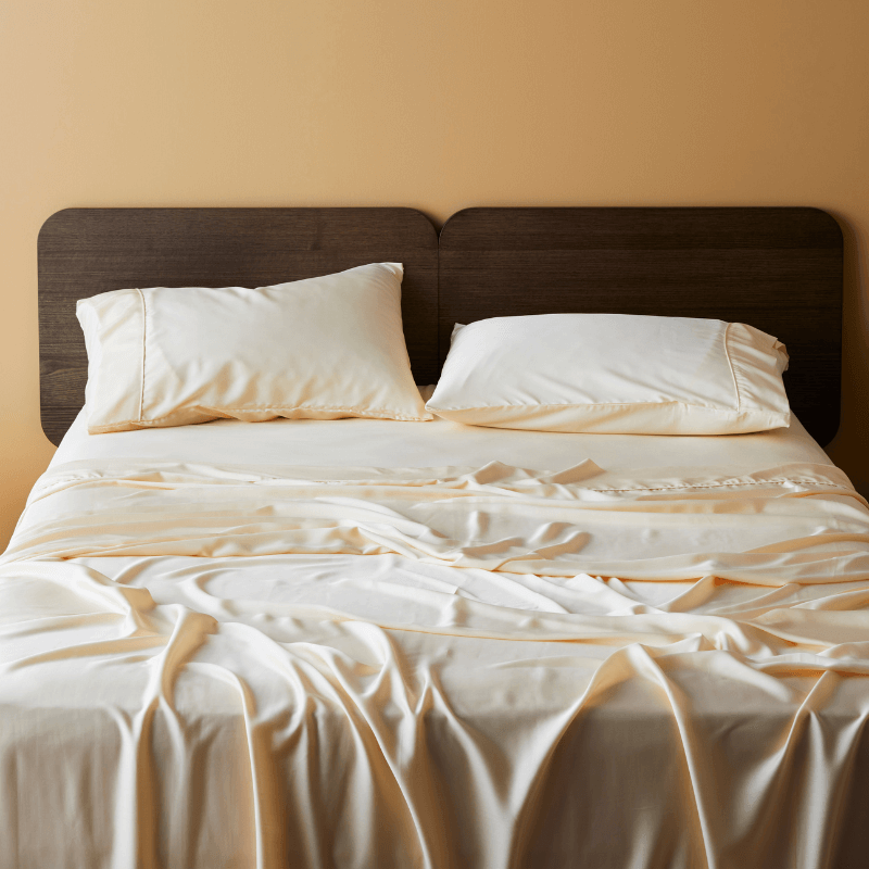 Butter | Signature Sateen Pillowcase Set Made With 100% Organic Bamboo #Color_butter