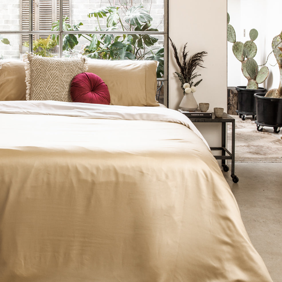 Earthen Sand | Signature Sateen Duvet Cover Made with 100% Organic Bamboo