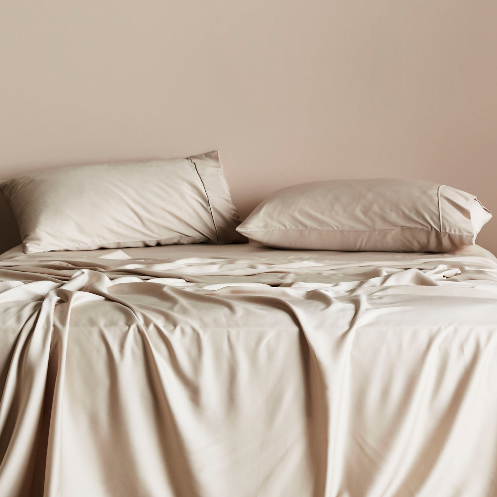 Sand | Signature Sateen Sheet Set Made with 100% Organic Bamboo #Color_sand