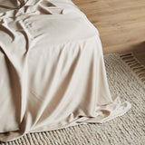 Sand | Signature Sateen Flat Sheet Made With 100% Organic Bamboo #Color_sand