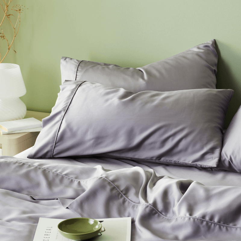 Taro | Signature Sateen Pillowcase Set Made With 100% Organic Bamboo #Color_taro