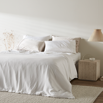 Cloud | Signature Sateen Duvet Cover Made with 100% Organic Bamboo #Color_cloud