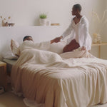 Sand | Signature Sateen Flat Sheet Made With 100% Organic Bamboo #Color_sand