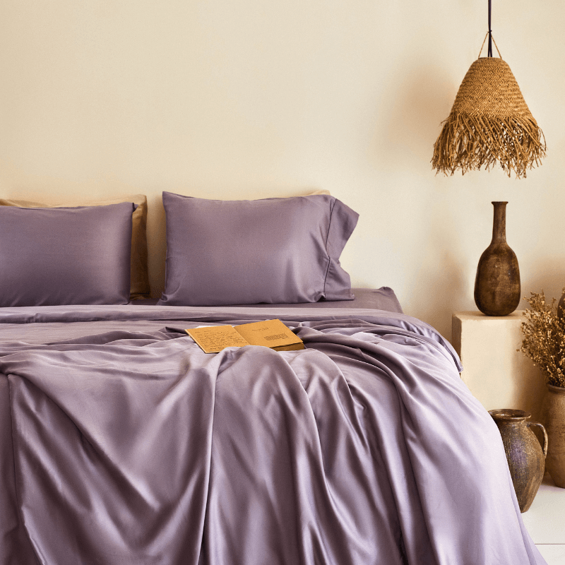 Taro | Signature Sateen Duvet Cover Made with 100% Organic Bamboo #Color_taro