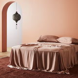  Almond | Signature Sateen Fitted Sheet Made with 100% Organic Bamboo #Color_almond