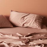 Almond  | Signature Sateen Pillowcase Set Made With 100% Organic Bamboo #Color_almond