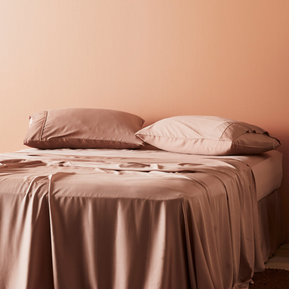 Almond  | Signature Sateen Pillowcase Set Made With 100% Organic Bamboo #Color_almond