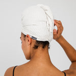 Cloud | Waffle Hair Towel Made With 100% Bamboo #Color_cloud
