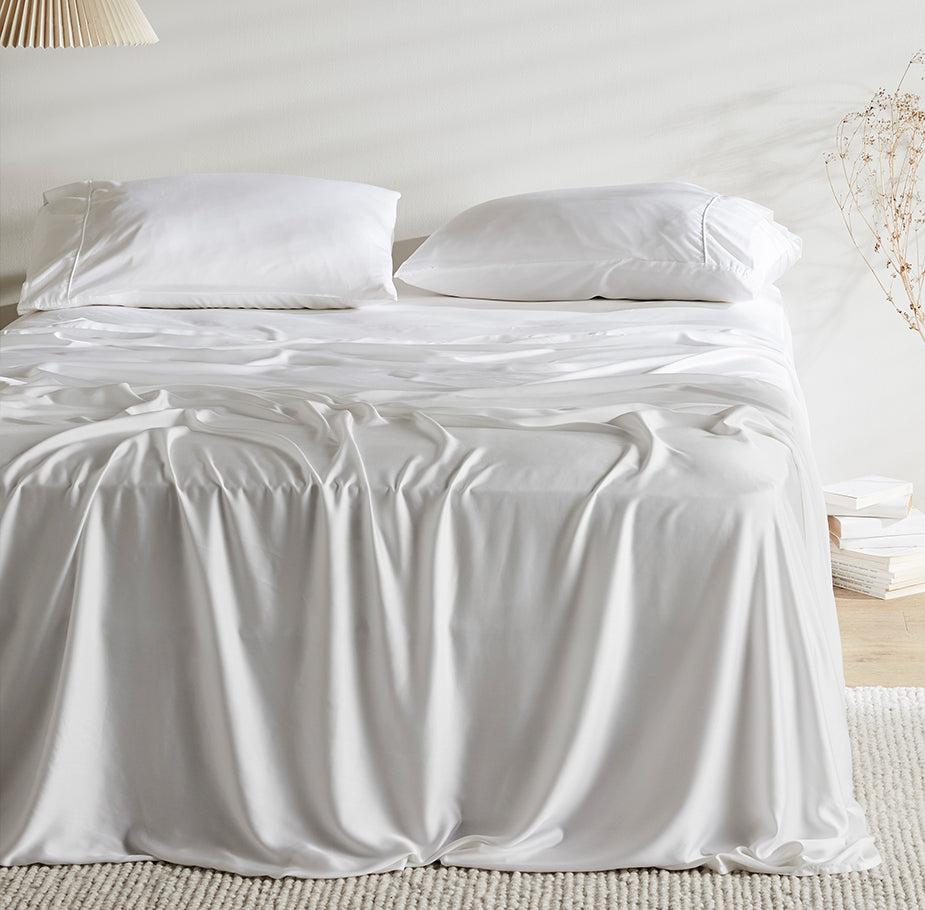 Cloud | Flat Sheet made of bamboo #Color_cloud