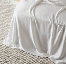 Cloud | Signature Sateen Flat Sheet Made With 100% Organic Bamboo #Color_cloud
