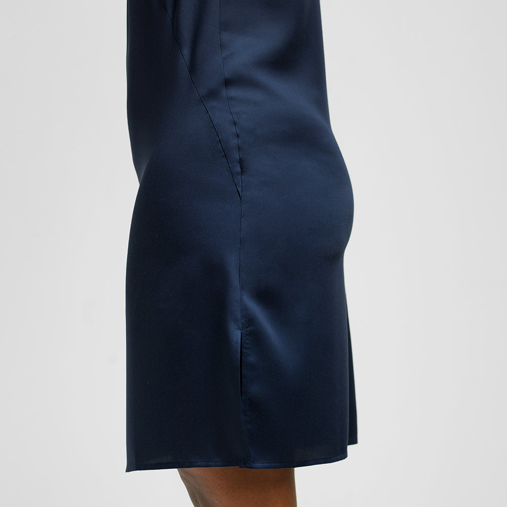 Ocean | Sateen Slip Dress Made With Bamboo #Color_ocean