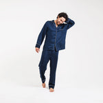 Ocean | Long sleeve PJ Shirt made from bamboo #Color_ocean