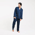 Ocean | Long sleeve PJ Shirt made from bamboo #Color_ocean