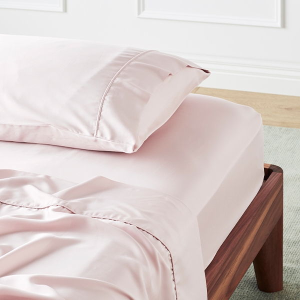 Rose | Signature Sateen Sheet Set Made with 100% Organic Bamboo #Color_rose