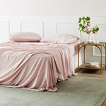 Rose | Signature Sateen Sheet Set Made with 100% Organic Bamboo #Color_rose