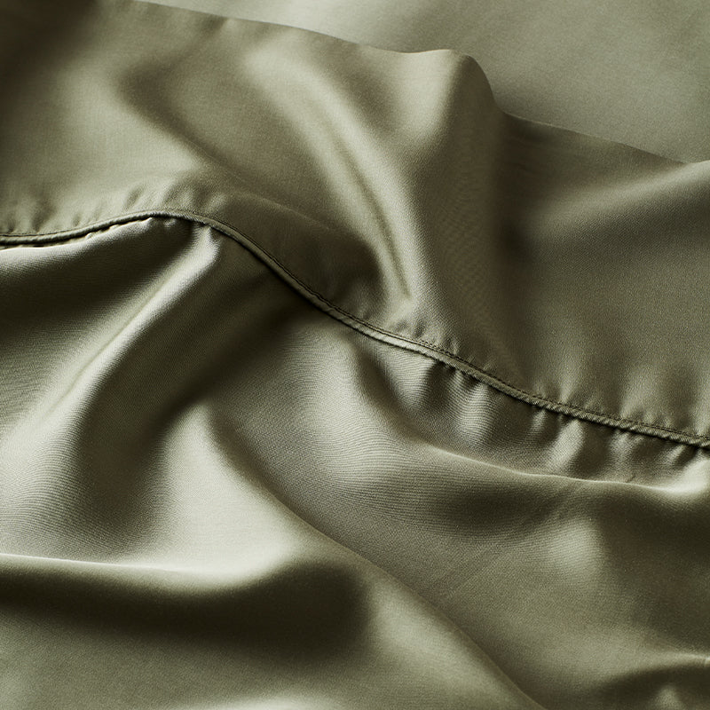 Moss | Signature Sateen Sheet Set Made With 100% Organic Bamboo #Color_moss