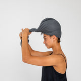 Slate | Bamboo Waffle Hair Towel Made With 100% Organic Bamboo #Color_slate
