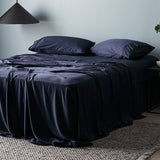 Ocean | Signature Sateen Flat Sheet Made With 100% Organic Bamboo #Color_ocean