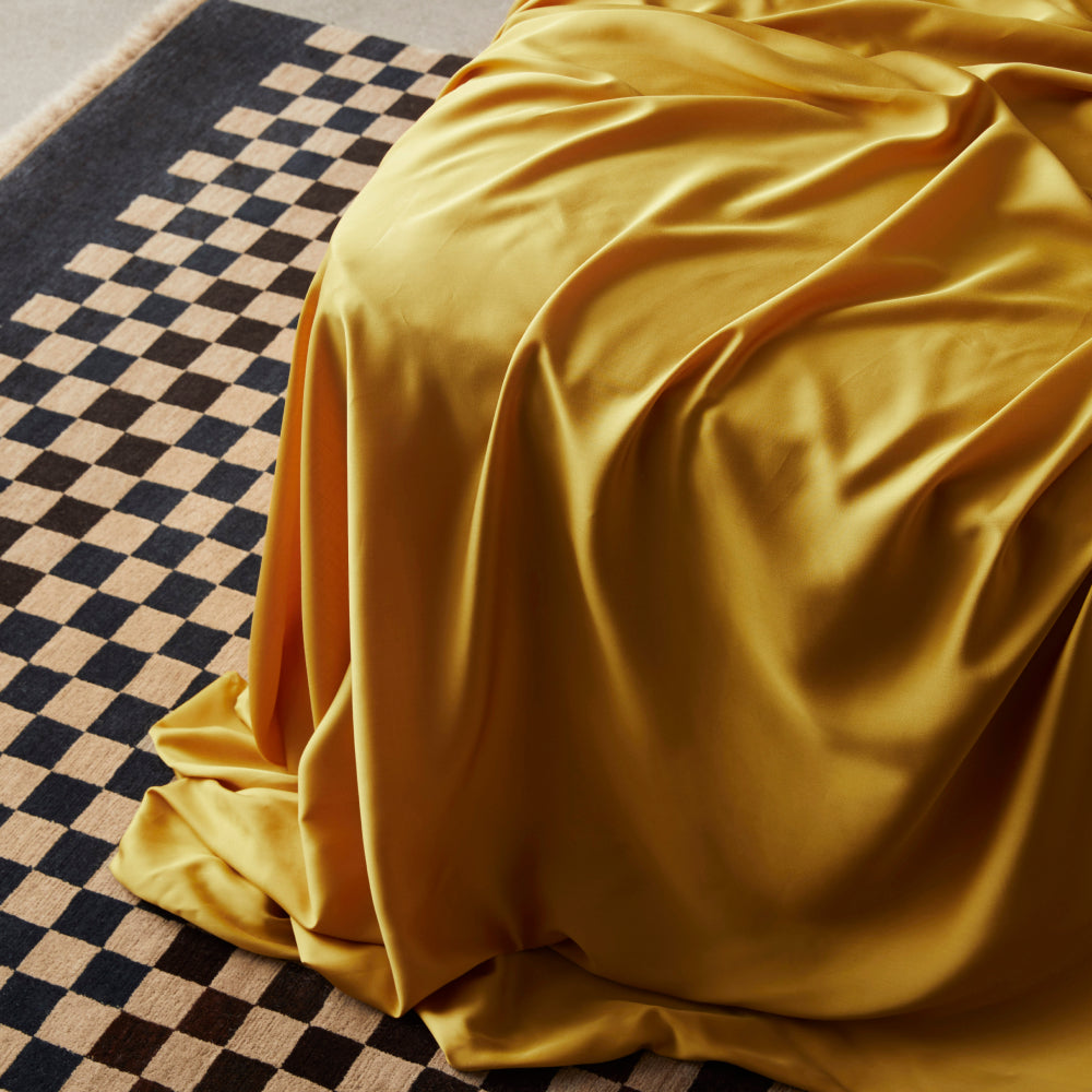 Saffron | Signature Sateen Sheet Set Made with 100% Bamboo #Color_saffron
