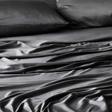 Slate | Signature Sateen Flat Sheet Made With 100% Organic Bamboo #Color_slate