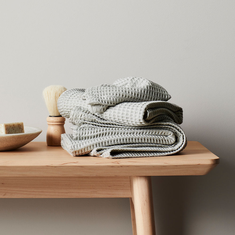 Sage | Bamboo Waffle Towel Bath Made With 100% Organic Bamboo #Color_sage