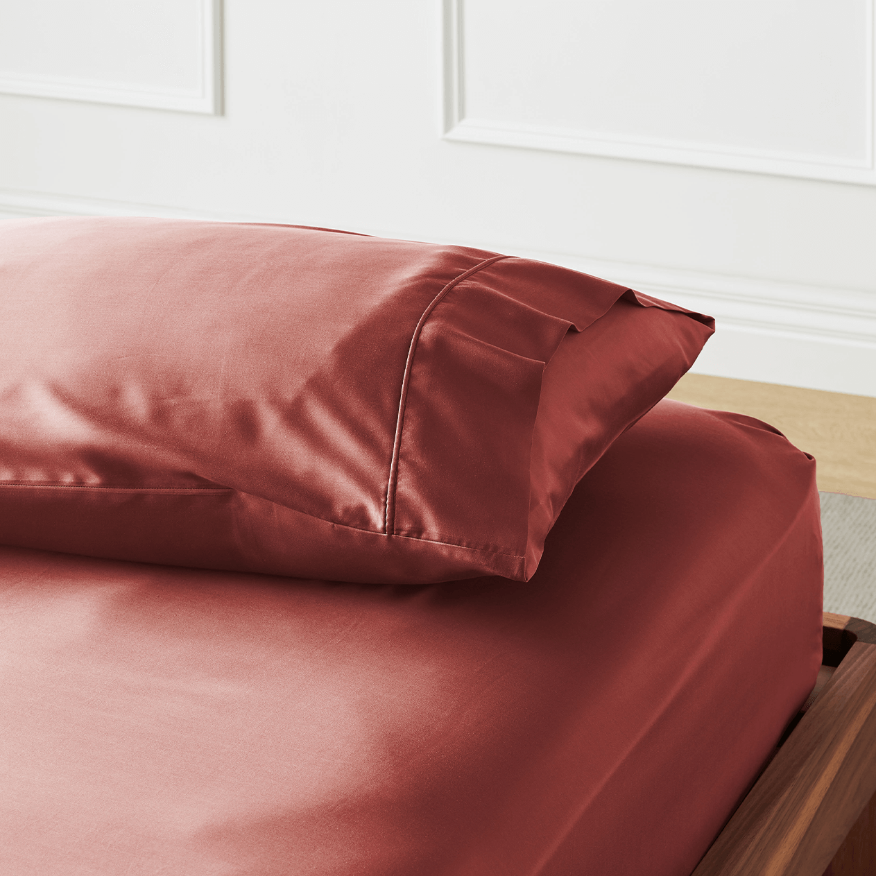 Canyon | Signature Sateen Fitted Sheet Made with 100% Organic Bamboo #Color_canyon