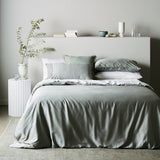 Sage | Signature Sateen Duvet Cover Made with 100% Organic Bamboo #Color_sage